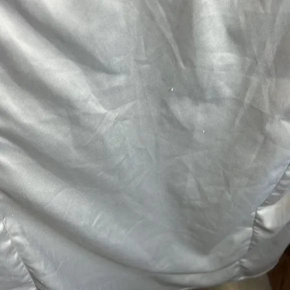 Zara slip dress gathered waist light silver size small - Picture 10 of 11